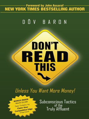 cover image of Don't Read This...Unless You Want More Money!